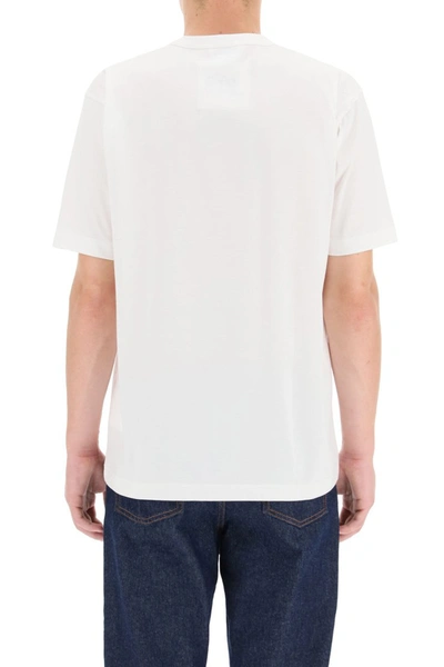 Shop Junya Watanabe T-shirt With A Print In White X Org Bl