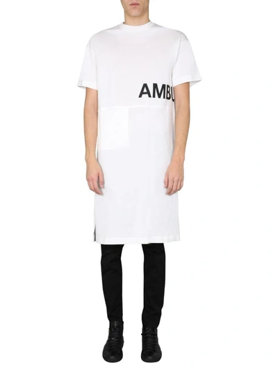 Shop Ambush Round Neck Dress In White