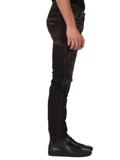 Shop Dolce & Gabbana Patch Denim Brown