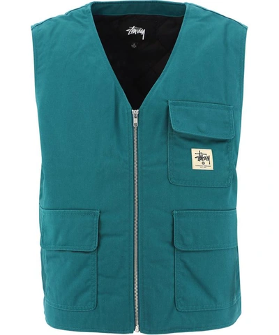 Shop Stussy "insulated Work" Vest In Green