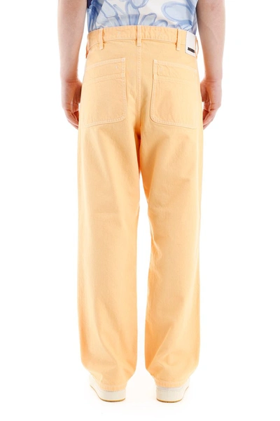 Shop Jacquemus Le De Nimes Soleil Jeans In Yellow