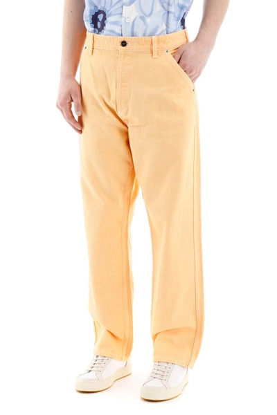 Shop Jacquemus Le De Nimes Soleil Jeans In Yellow