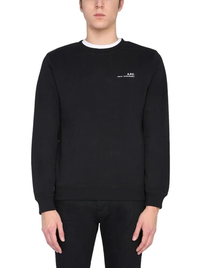 Shop A.p.c. Crew Neck Sweatshirt In Black