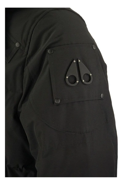 Shop Moose Knuckles Miscou Island Parka Jacket In Black