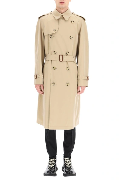 Shop Burberry Long Westminster Trench Coat In Honey