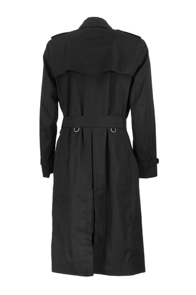 Shop Burberry The Long Kensington Heritage Trench Coat In Black