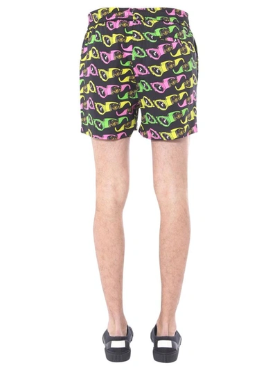 Shop Versace Printed Bermuda In Multicolour