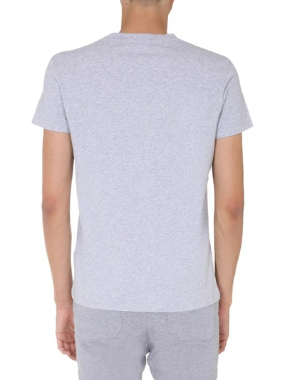Shop Balmain Crew Neck T-shirt In Grey