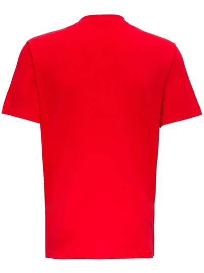 Shop Givenchy Cotton T-shirt With Refracted Logo In Red