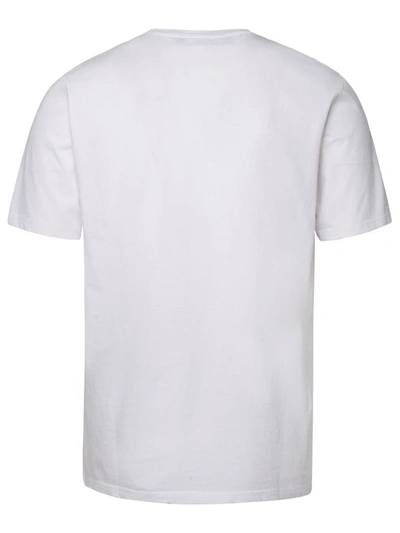 Shop Golden Goose T-shirt Adamo Bianca In White