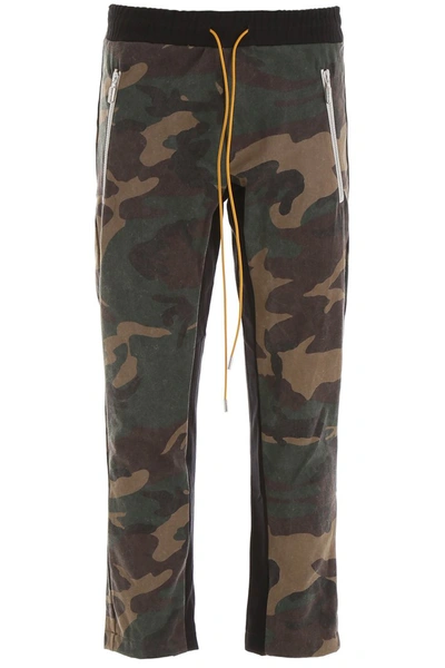 Shop Rhude Camouflage Joggers In Camou Black