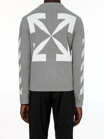 Shop Off-white Arrow Sweater Gray In Grey