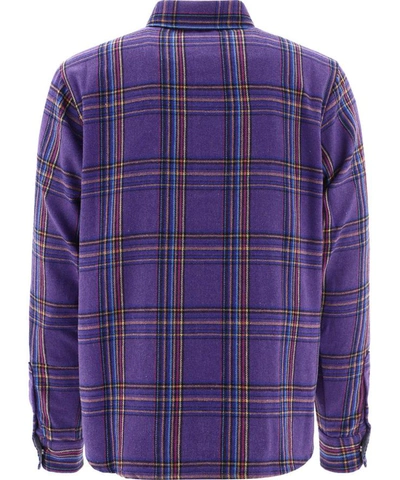 Shop Billionaire Boys Club Flannel Tartan Shirt In Purple