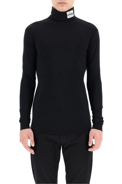 Shop Raf Simons Turtleneck T-shirt With Patches In Black