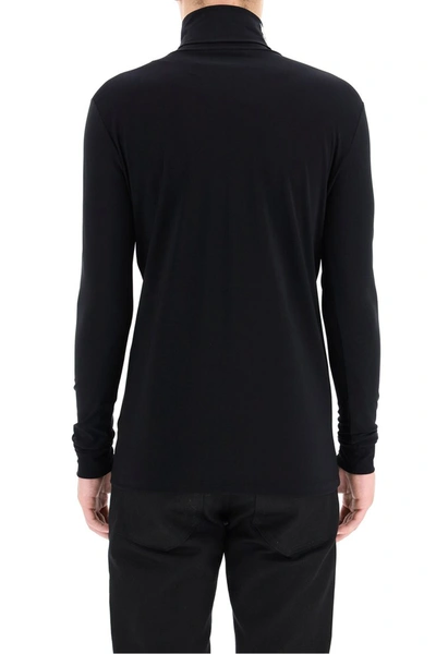 Shop Raf Simons Turtleneck T-shirt With Patches In Black