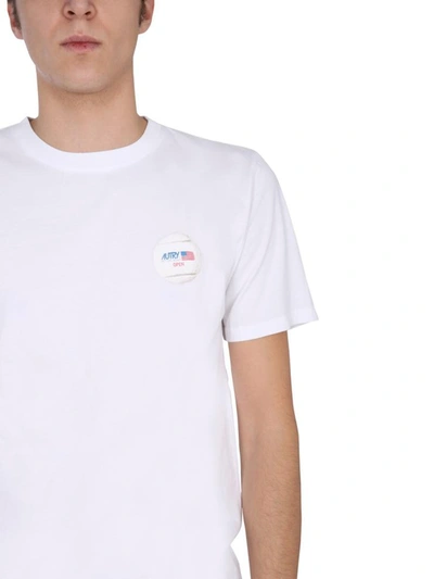 Shop Autry Crew Neck T-shirt In White