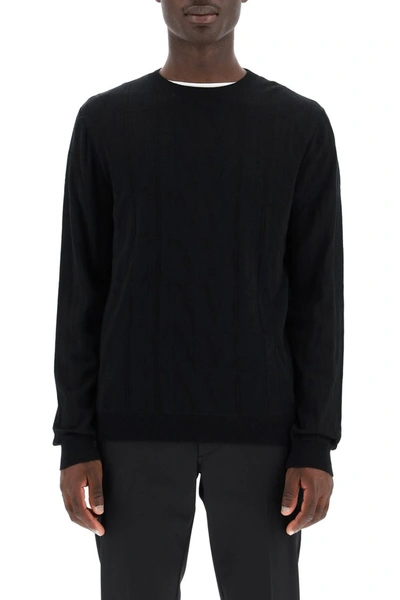 Shop Valentino Vltn Times Sweater In Nero