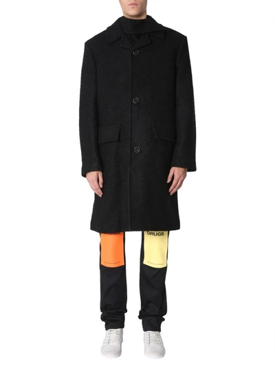 Shop Raf Simons Classic Coat In Black