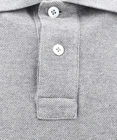 Shop Ami Alexandre Mattiussi "ami De Coeur" Polo Shirt In Grey
