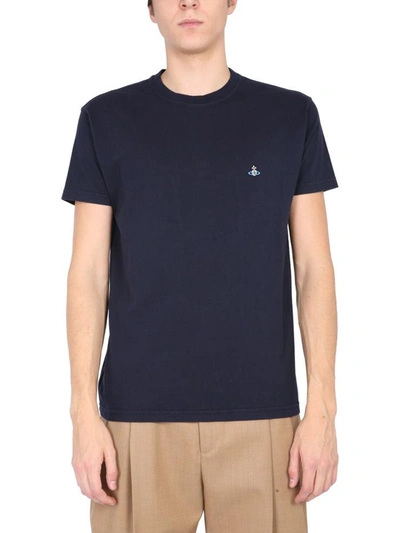 Shop Vivienne Westwood Crew Neck T-shirt In Blue