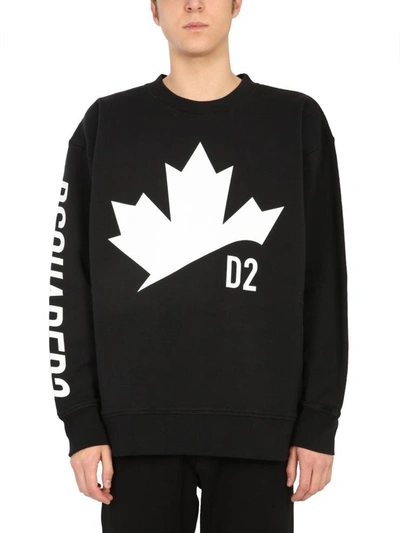Shop Dsquared2 Crew Neck Sweatshirt In Black