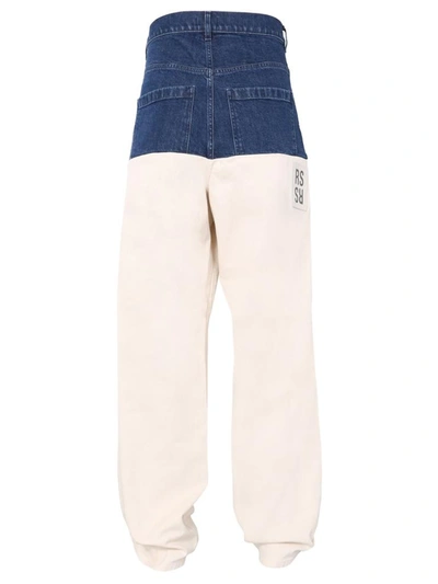 Shop Raf Simons "horizontal" Jeans In Blue