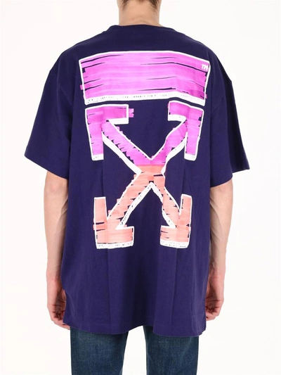 Shop Off-white Arrow T-shirt Purple In Fuxia
