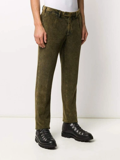 Shop Lardini Trousers In Verde