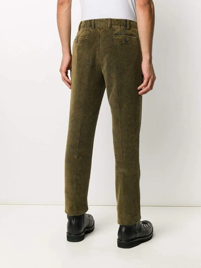 Shop Lardini Trousers In Verde