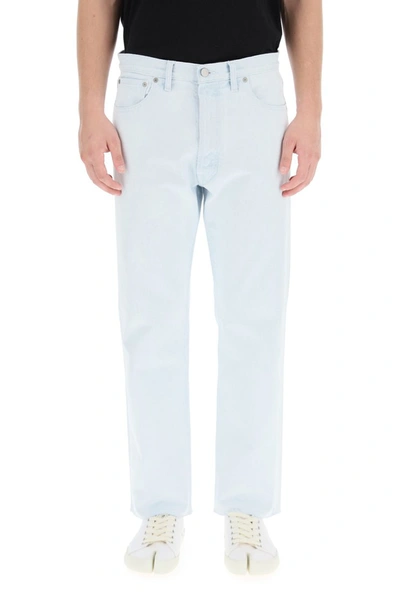 Shop Maison Margiela Cropped Jeans In Super Bleach Indigo