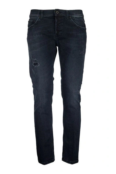 Shop Dondup Jeans Slim Fit Mius In Black