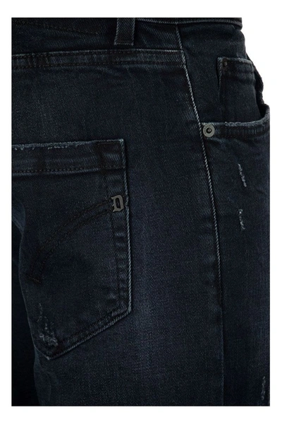 Shop Dondup Jeans Slim Fit Mius In Black