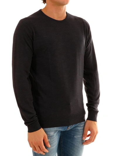 Shop John Smedley Sweater Gray Merino In Grey