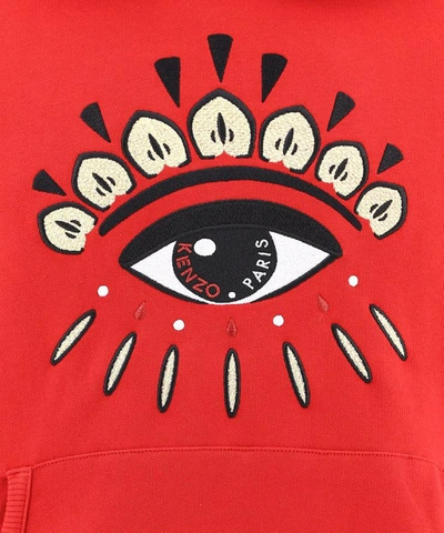 Shop Kenzo "eye" Hoodie In Red