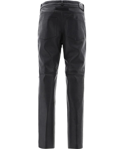 Shop Alyx Six Pocket Leather Pants In Black  