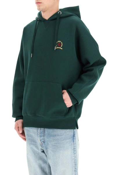 Shop Tommy Hilfiger Collection Boxy Sweatshirt With New York Logo And Thc Emblem In Hunter