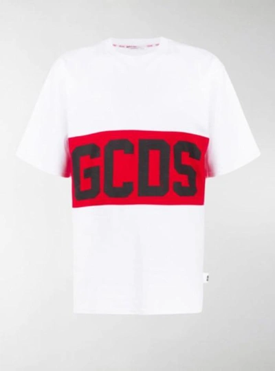 Shop Gcds T-shirts And Polos In Bianco