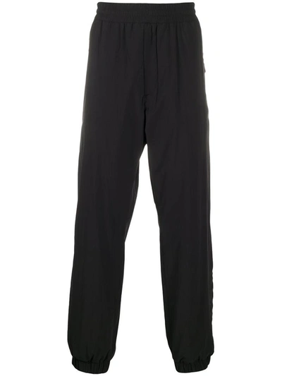 Shop Moncler Trousers In Nero