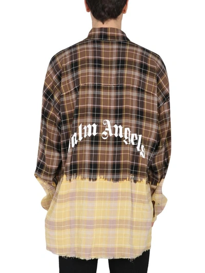 Shop Palm Angels "bleached" Shirt In Brown