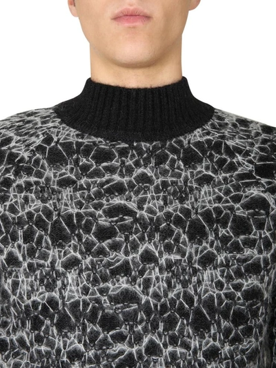 Shop Saint Laurent Crew Neck Sweater In Black