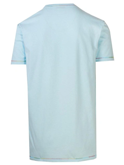 Shop Lanvin T-shirt Stampa Azzurra In Light Blue