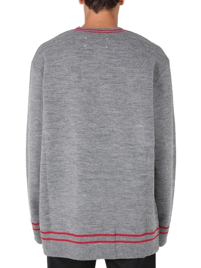Shop Maison Margiela Oversize Fit Sweater In Grey