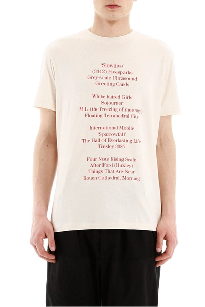 Shop Raf Simons History Of The World Print T-shirt In Ecru