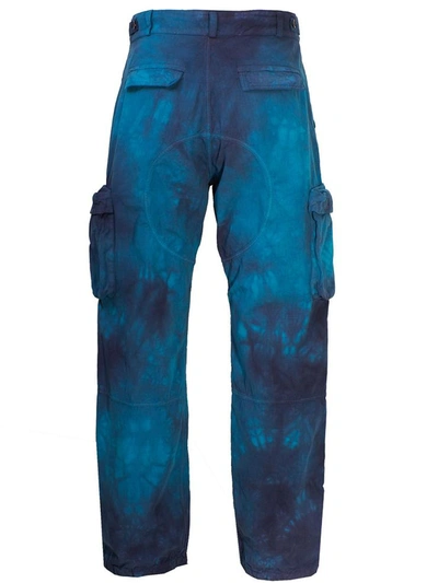 Shop Off-white Pantaloni Ripstop Cargo Blu In Blue