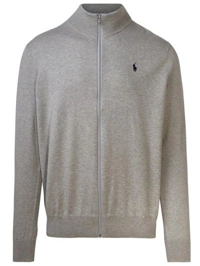 Shop Polo Ralph Lauren Grey Sweater With Zipper