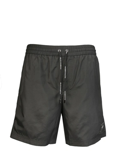 Shop Dolce & Gabbana Swim Trunks In Black