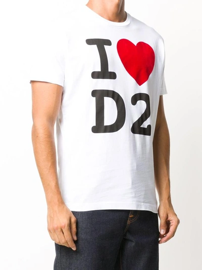 Shop Dsquared2 T-shirts And Polos In Bianco