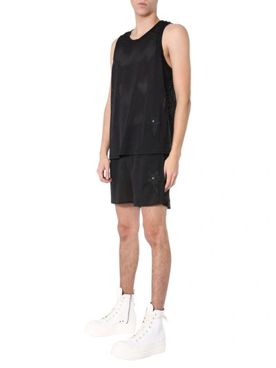 Shop Rick Owens Tank With Logo In Black