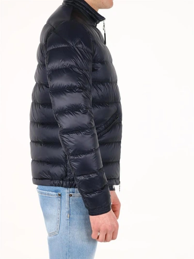 Shop Moncler Agay Down Jacket Blue