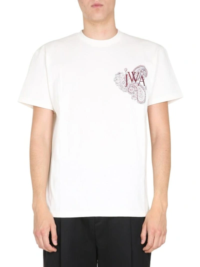 Shop Jw Anderson Round Neck T-shirt In White